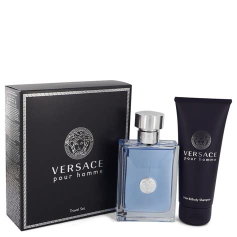 versace pour homme 50ml gift set|Versace Pour Homme travel set.